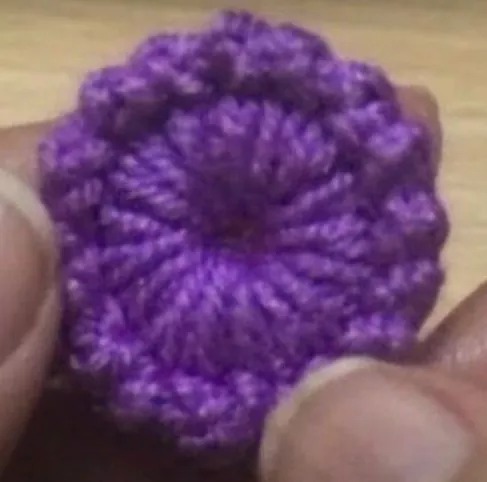 Crochet Puffy Round Button