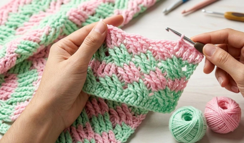 Diagonal Weave Crochet Stitch